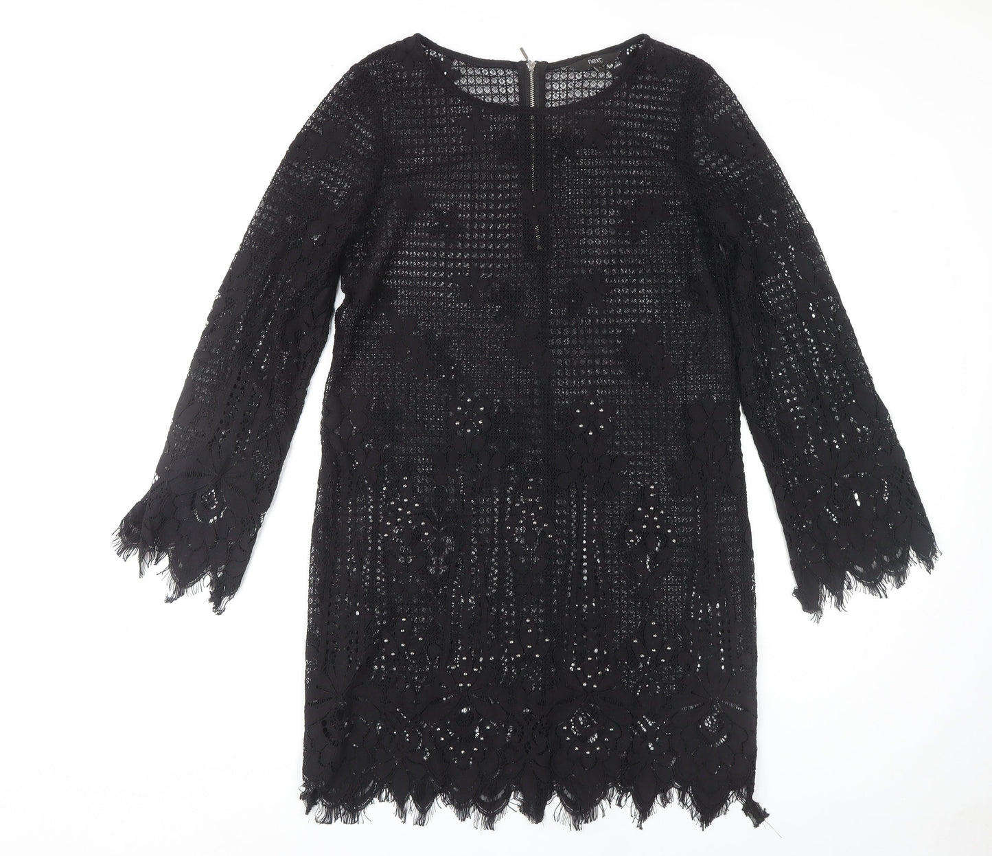 Next Women's Black Lace Shift Dress Size 12 Party Wear
