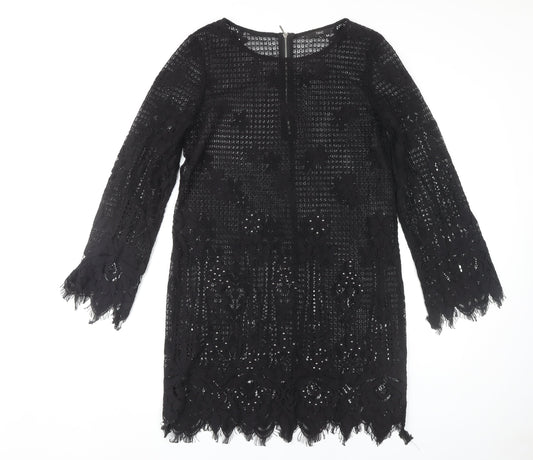 Next Women's Black Lace Shift Dress Size 12 Party Wear