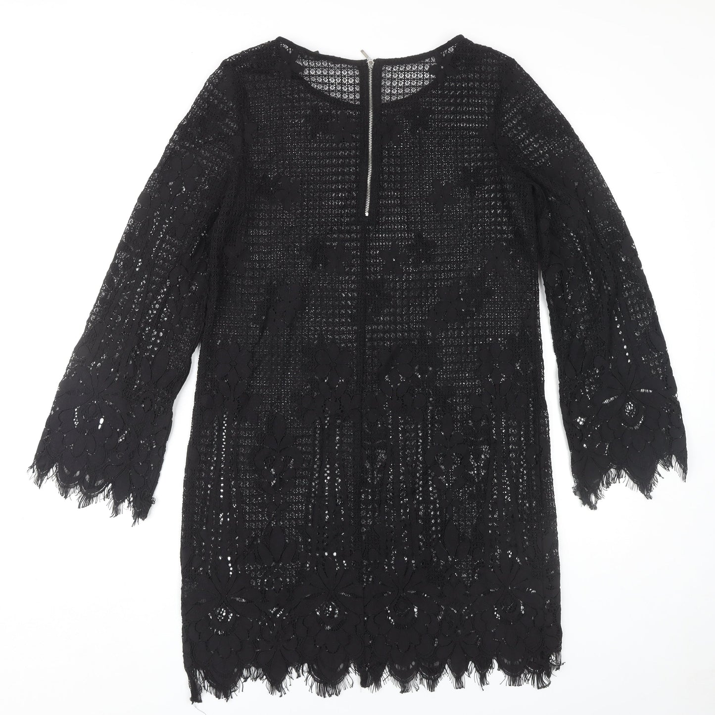 Next Women's Black Lace Shift Dress Size 12 Party Wear