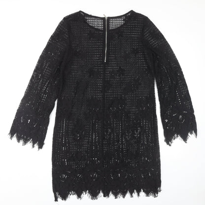 Next Women's Black Lace Shift Dress Size 12 Party Wear