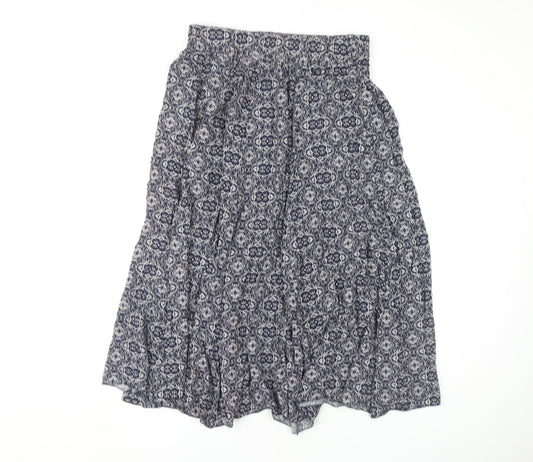 Apricot Women's Geometric Blue Skirt, Size 12