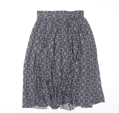 Apricot Women's Geometric Blue Skirt, Size 12