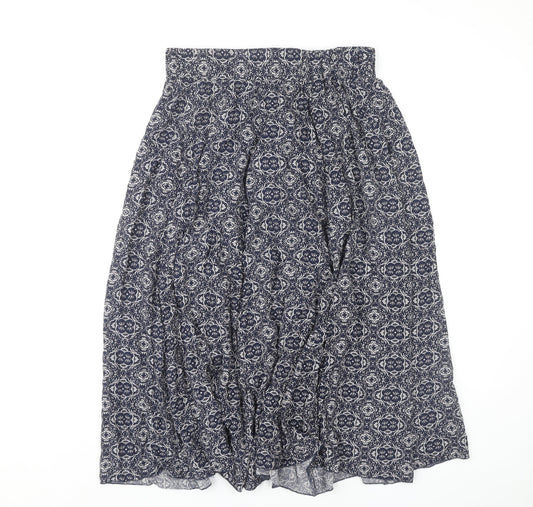 Apricot Women's Geometric Blue Skirt, Size 12