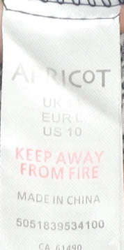 Apricot Women's Geometric Blue Skirt, Size 12