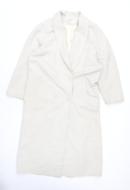 Womens UK Size 10 BHS Ivory Overcoat