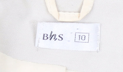 Womens UK Size 10 BHS Ivory Overcoat