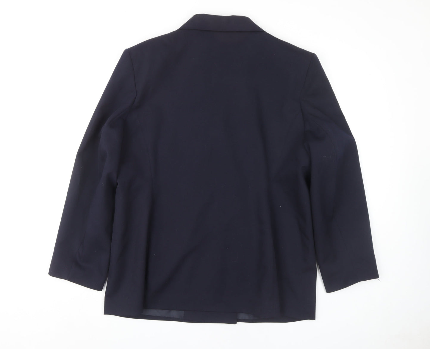 St Michael Women's Blue Single-Breasted Jacket UK 20