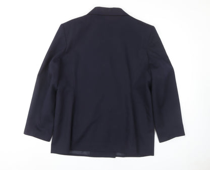 St Michael Women's Blue Single-Breasted Jacket UK 20