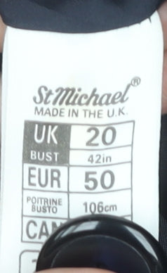 St Michael Women's Blue Single-Breasted Jacket UK 20