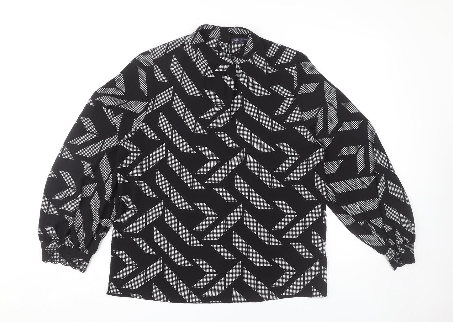 Womens UK Size 14 Marks and Spencer Black Basic Blouse