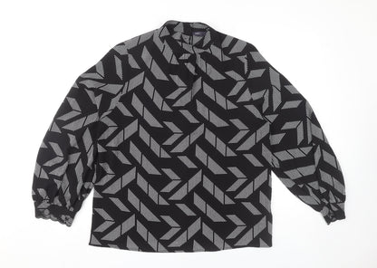 Womens UK Size 14 Marks and Spencer Black Basic Blouse