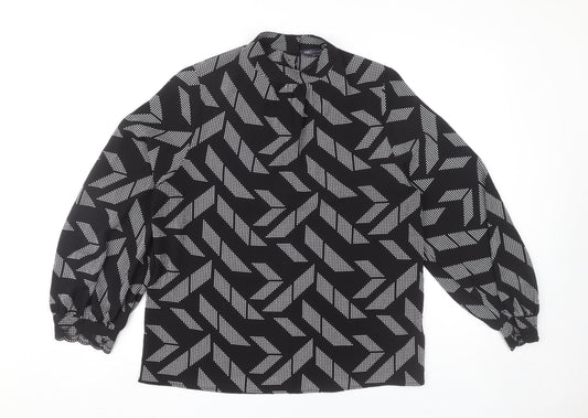 Womens UK Size 14 Marks and Spencer Black Basic Blouse