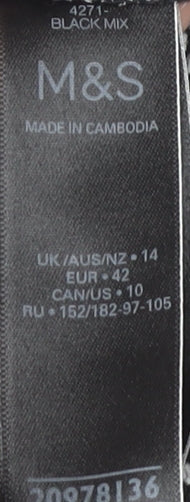Womens UK Size 14 Marks and Spencer Black Basic Blouse