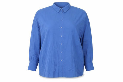 Marks and Spencer Women's Blue Button-Up Shirt Size 18