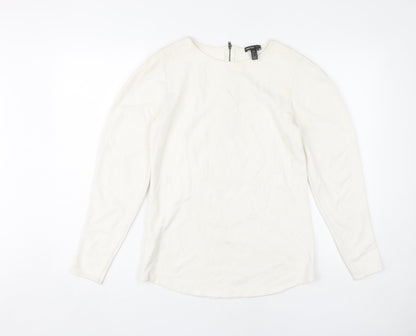 Womens UK Size S Mango White Basic Blouse