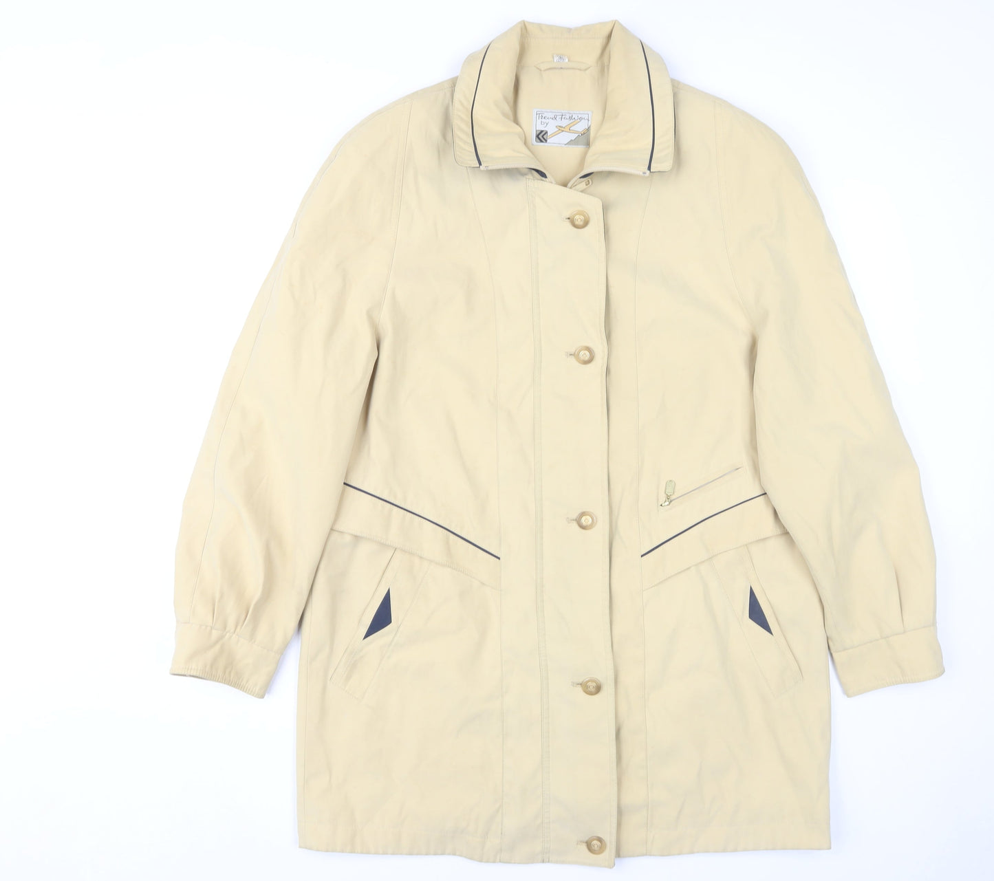 Trend Fashion Women's Beige Overcoat Size 14