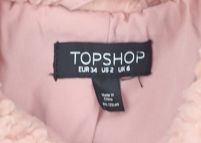 Womens UK Size 6 Topshop Pink Basic Jacket