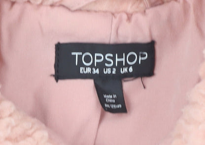 Womens UK Size 6 Topshop Pink Basic Jacket