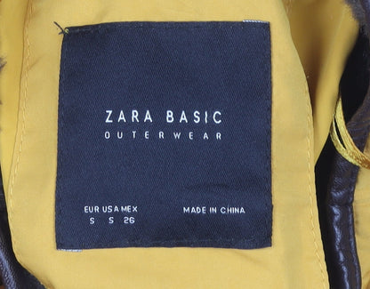Womens UK Size S Zara Yellow Puffer Jacket