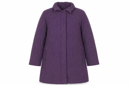 Womens UK Size L Roman Originals Purple Quilted Coat
