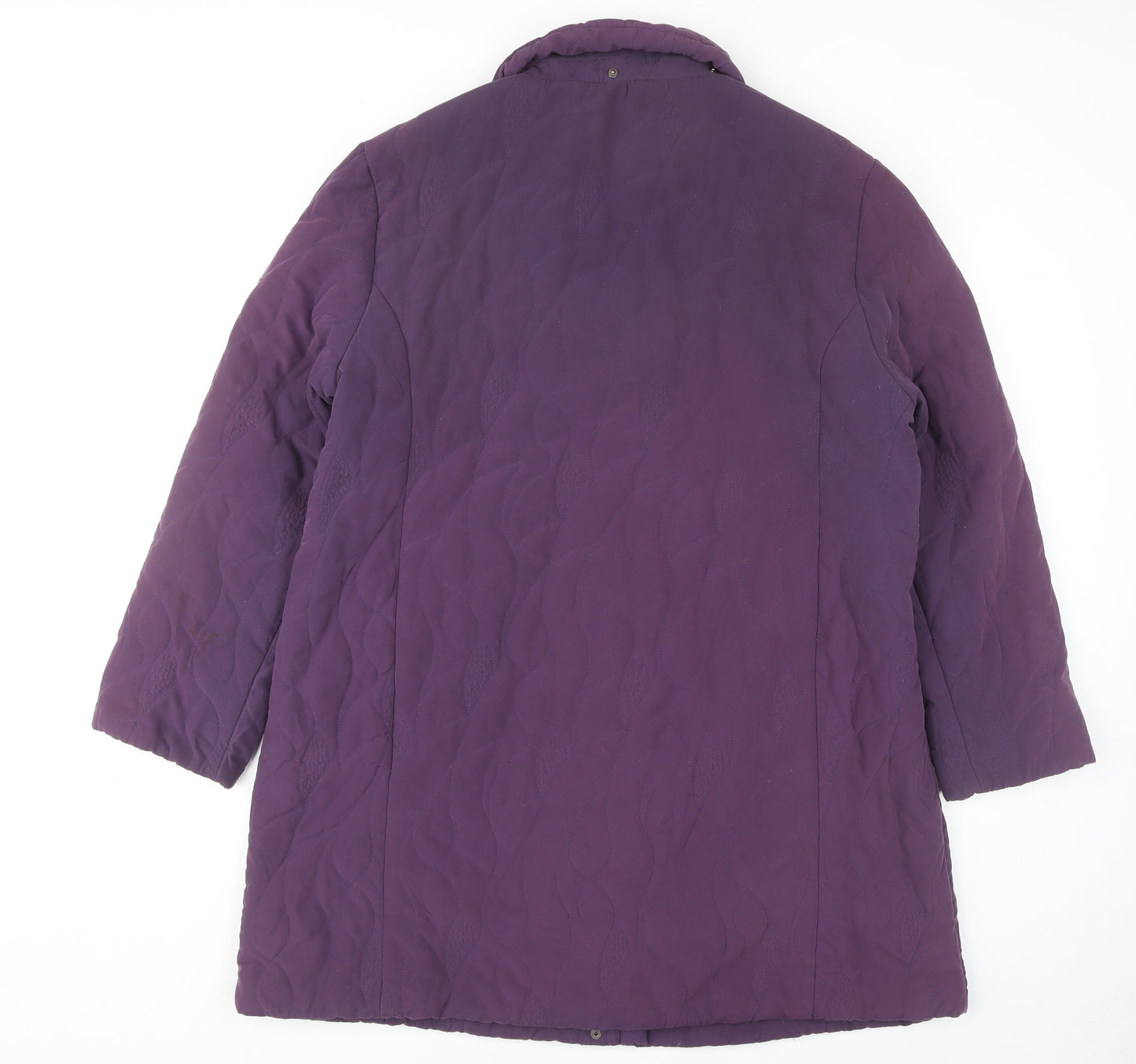 Womens UK Size L Roman Originals Purple Quilted Coat