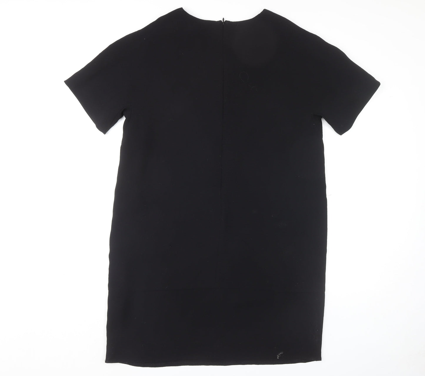 Next Women's Black Short Sleeve Shift Dress Size 16