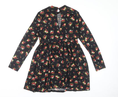 Miss Selfridge Women's Floral Black Dress Size 12