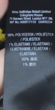 Miss Selfridge Women's Floral Black Dress Size 12