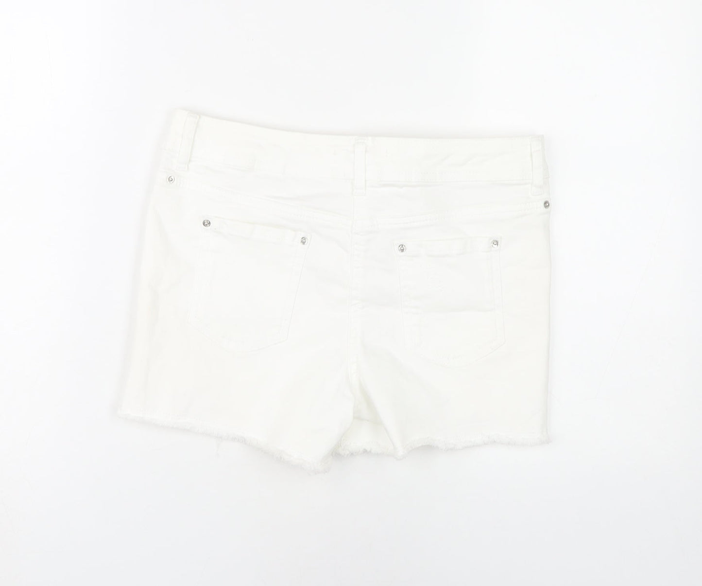 Next Women’s White Cut-Off Shorts Size 8