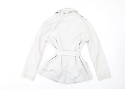 Cyrillus Women's Grey Trench Coat Size 10 Belted
