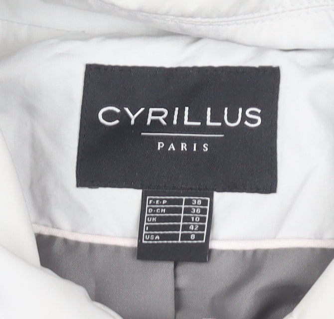 Cyrillus Women's Grey Trench Coat Size 10 Belted