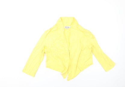 Womens UK Size 10 Debenhams Yellow Cardigan Jumper