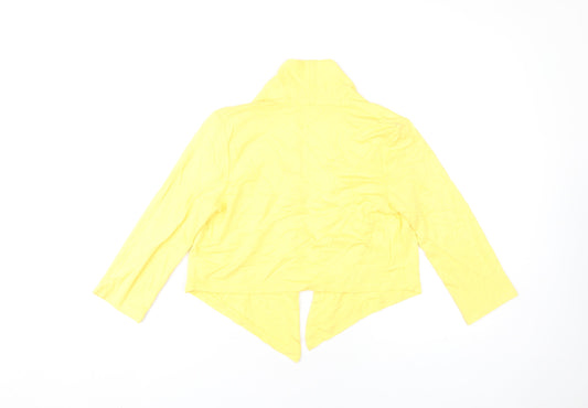 Womens UK Size 10 Debenhams Yellow Cardigan Jumper