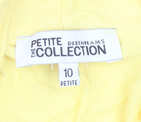 Womens UK Size 10 Debenhams Yellow Cardigan Jumper