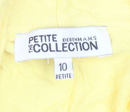 Womens UK Size 10 Debenhams Yellow Cardigan Jumper