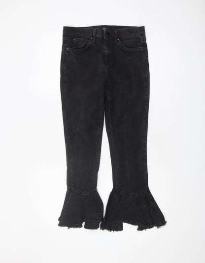River Island Women’s Flared Black Jeans, Size 10