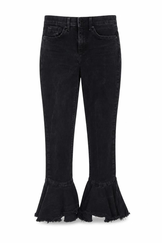 Womens UK Size 10 River Island  Flared Black Jeans