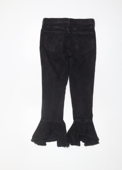 River Island Women’s Flared Black Jeans, Size 10