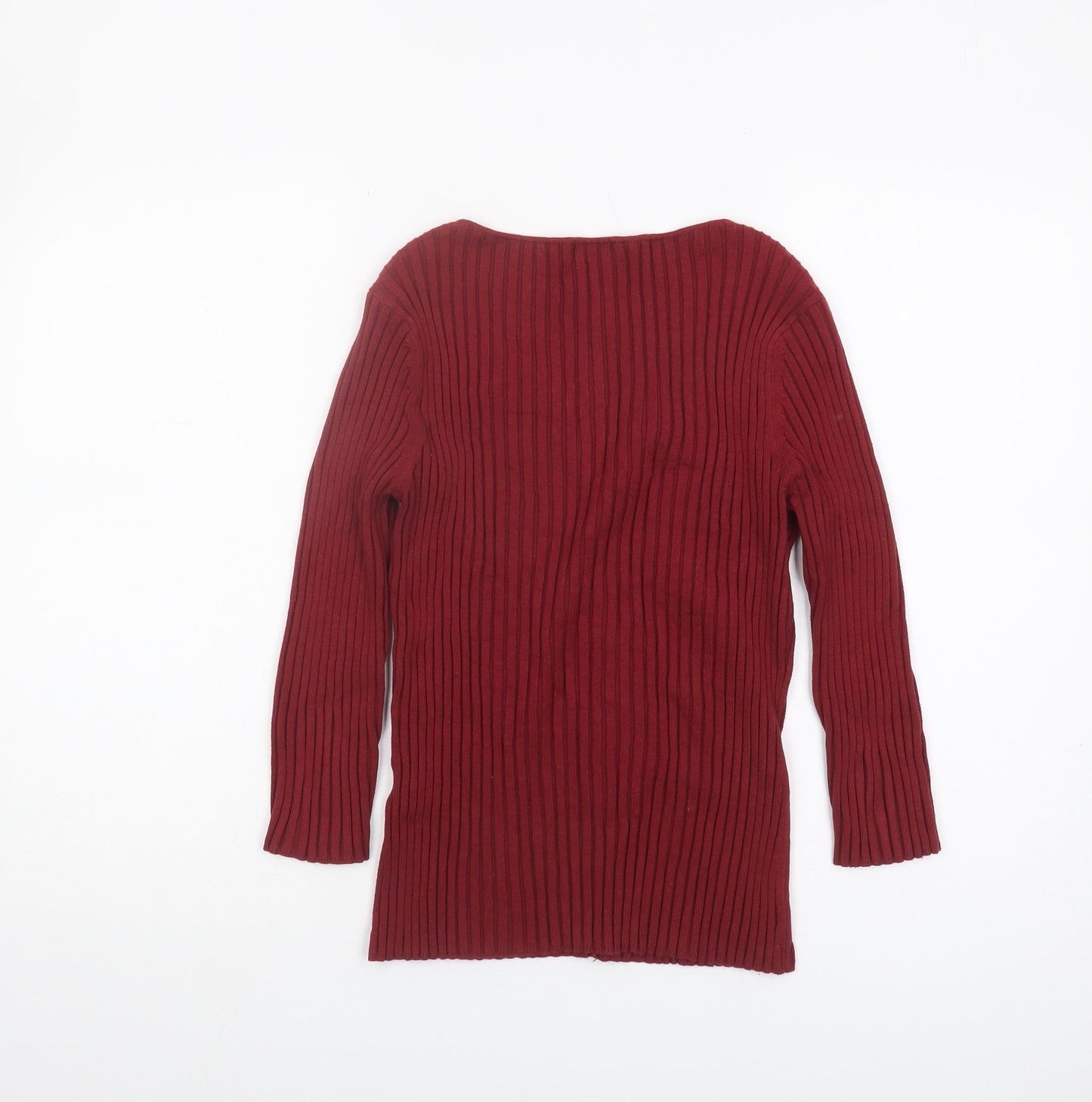 Womens UK Size L Planet Red Cardigan Jumper