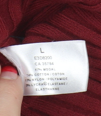 Womens UK Size L Planet Red Cardigan Jumper
