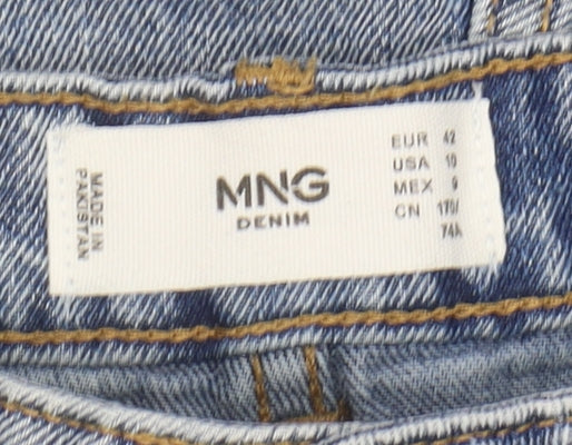 MNG Women's Blue Denim Shorts, Size 14