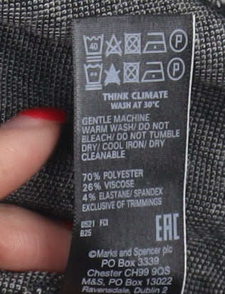 Marks and Spencer Women's Grey Pencil Skirt Size 8