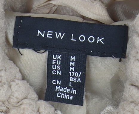 New Look Women's Beige Cropped Hooded Jacket M