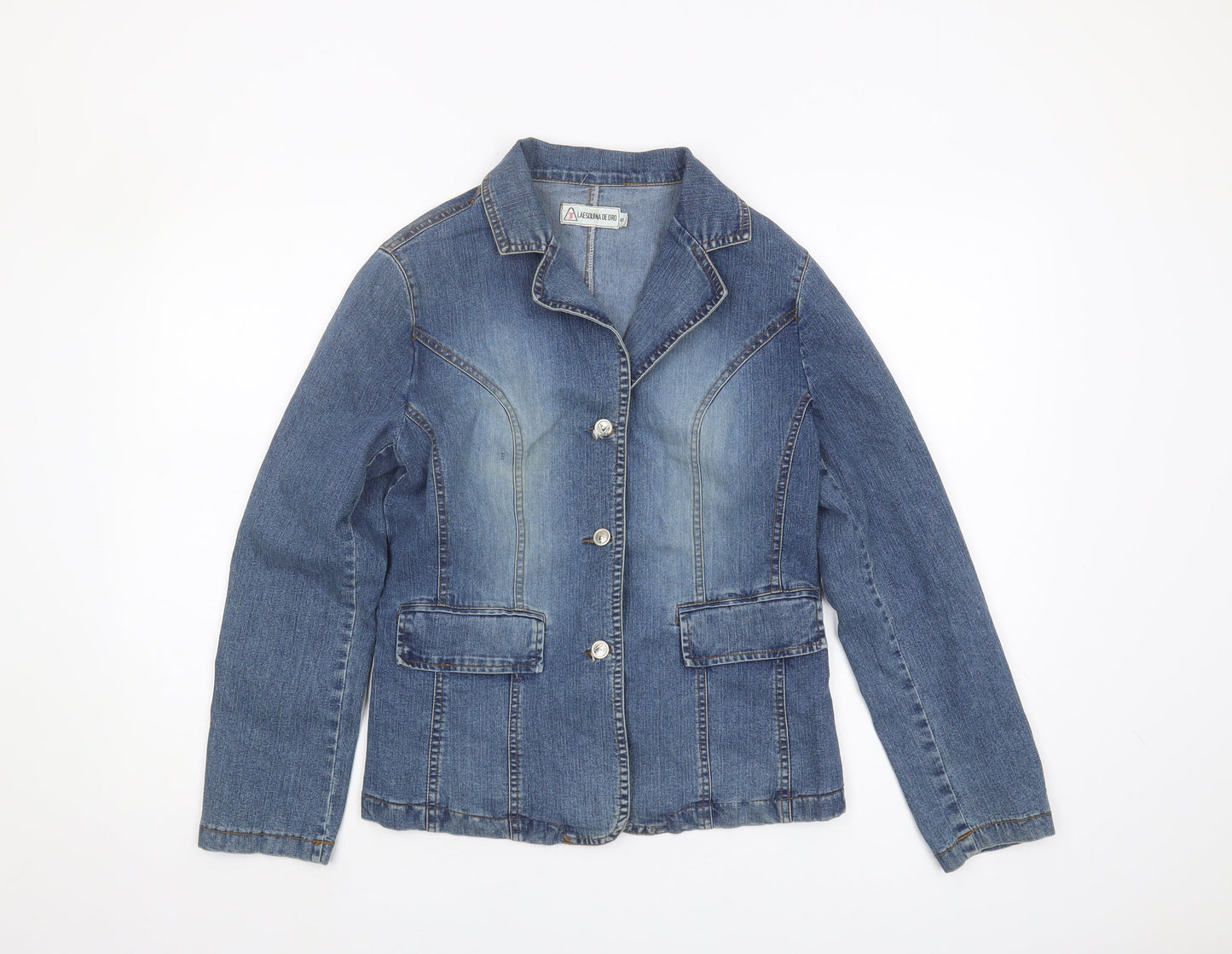 La Esquina De Oro Women's Blue Denim Jacket S