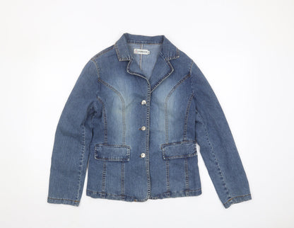La Esquina De Oro Women's Blue Denim Jacket S