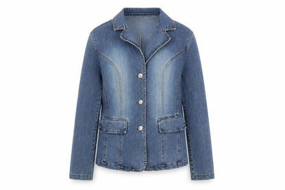 La Esquina De Oro Women's Blue Denim Jacket S