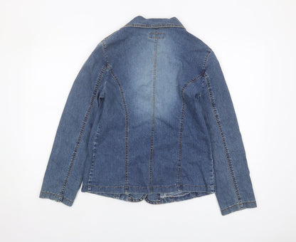 La Esquina De Oro Women's Blue Denim Jacket S