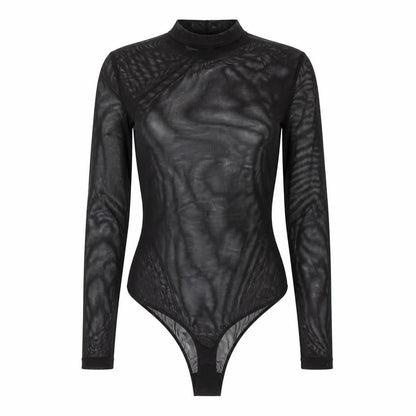 Ann Summers Women's Black Mesh Bodysuit, Size S, Party Wear