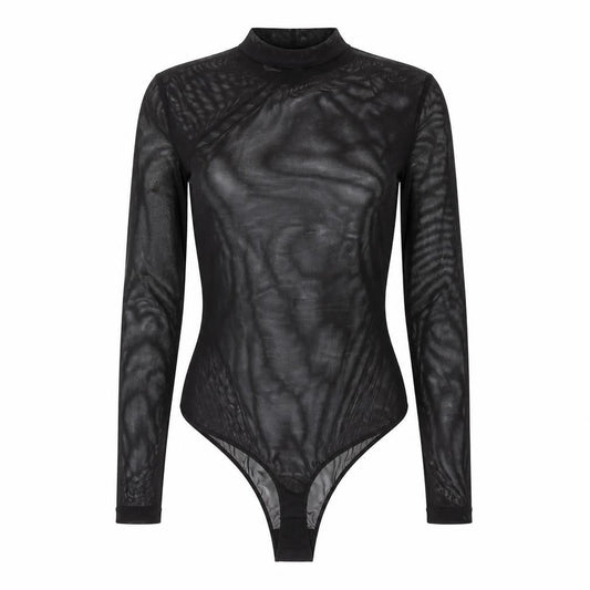 Ann Summers Women's Black Mesh Bodysuit, Size S, Party Wear