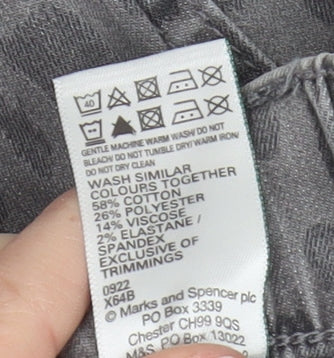 Womens UK Size 8 Marks and Spencer  Casual Grey Trousers